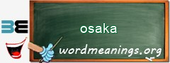 WordMeaning blackboard for osaka